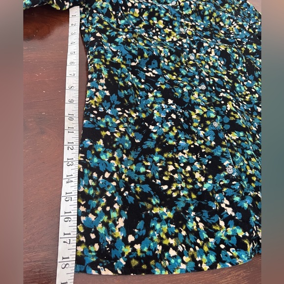 J.Jill Corduroy Blouse/Jacket | blue-green | xs - Picture 9 of 13